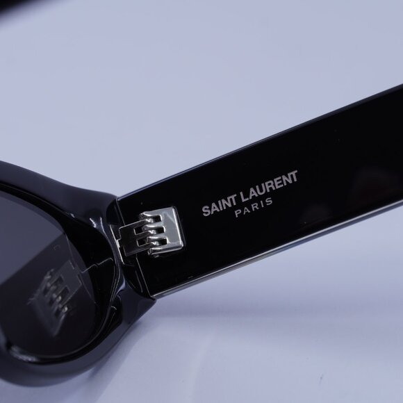 Saint Laurent SL618 001 Sunglasses Black Cat Eye Frame, Black Lenses main image 5